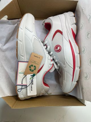 Zapatillas El Ganso Blancas y Rojas Talla 45