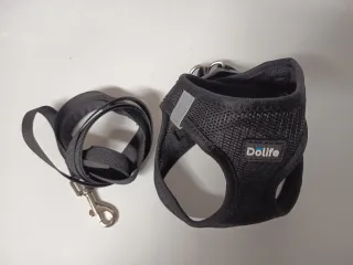 Arnés para perros y gatos negro