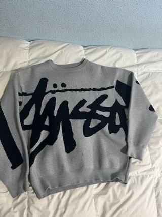 Jersey Stussy Gris y Negro