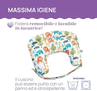 Cuscino allattamento neonato fantasia animali
