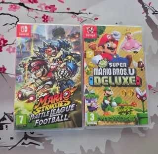 Mario Strikers y Super Mario Bros u Deluxe