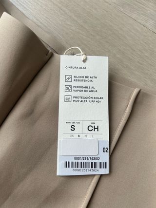 Pantalón ancho Oysho beige Talla S