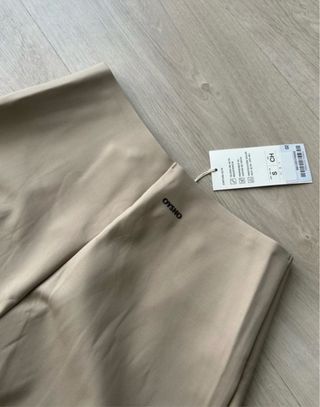 Pantalón ancho Oysho beige Talla S