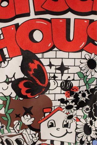 Sudadera Bershka Estampada Blanca