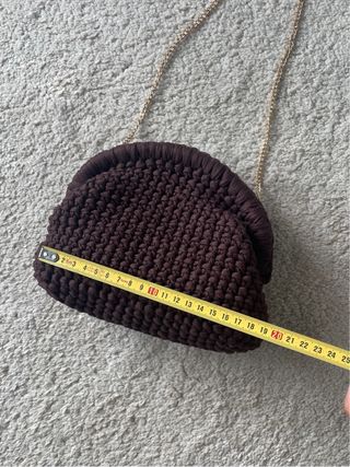 Bolso Clutch Crochet  marrón