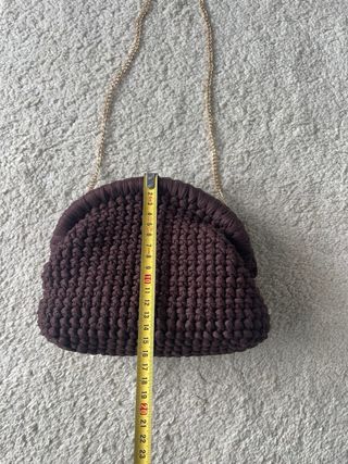Bolso Clutch Crochet  marrón
