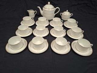 Servizio Tè Richard Ginori Porcellana Oro