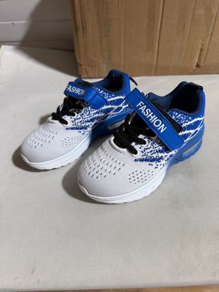 Zapatos Niños Talla 29 Azul y Blanco
