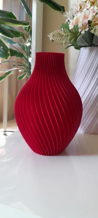 Vaso Decorativo Vermelho 20cm