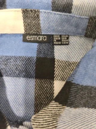 Sobrecamisa Esmara cuadros azul Talla S