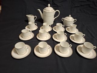 Servizio caffè Richard Ginori porcellana oro