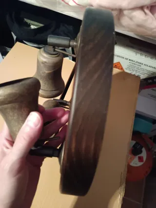 Lámpara de madera 3 focos