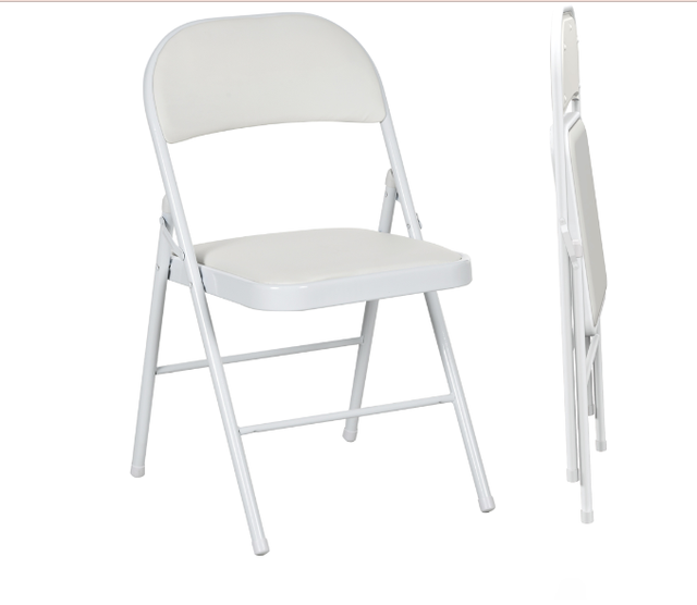 Juego 2 Sillas Plegables HOMCOM Blancas