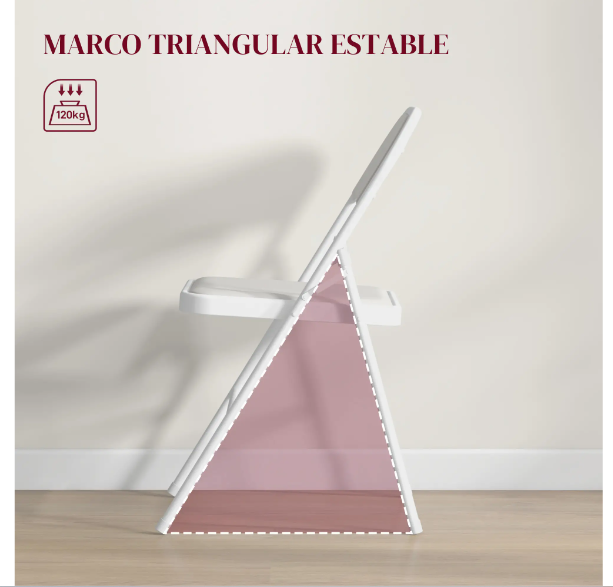 Juego 2 Sillas Plegables HOMCOM Blancas