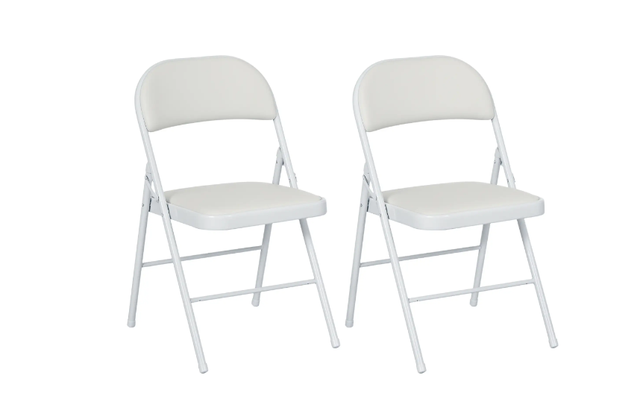 Juego 2 Sillas Plegables HOMCOM Blancas