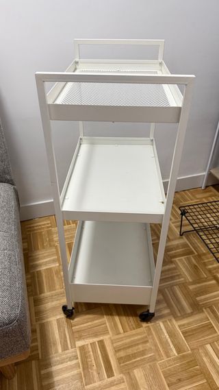 Carrito de almacenaje blanco