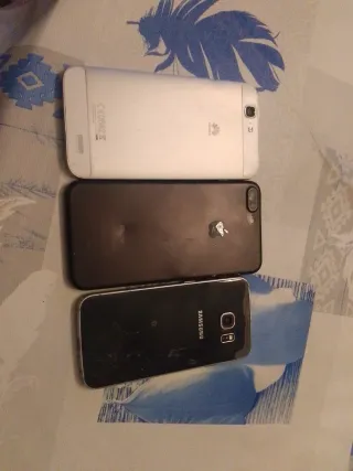 Lote 3 móviles: iPhone 7 Plus, P8 Lite, S6 Edge
