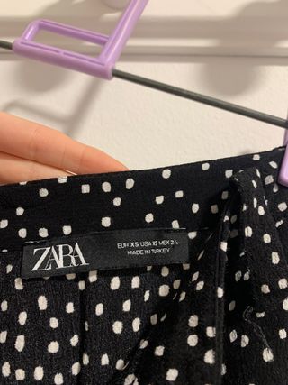 Falda-pantalón lunares negro y blanco