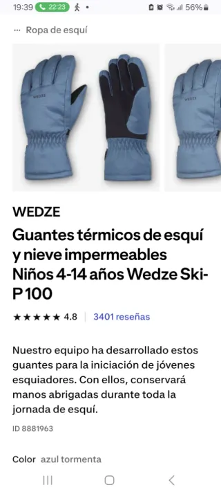 Guantes Nieve para Niños