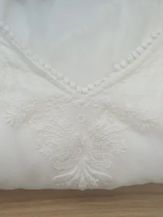 Blusa Zara Blanca Talla M