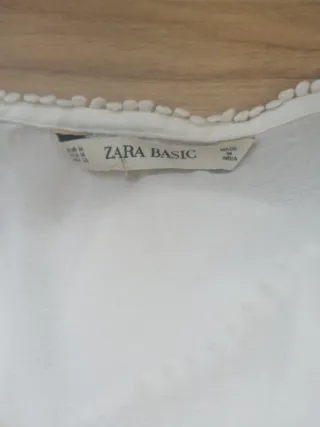 Blusa Zara Blanca Talla M