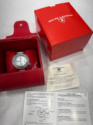 Swiss Legend Diamantes Reloj Mujer cerámica.