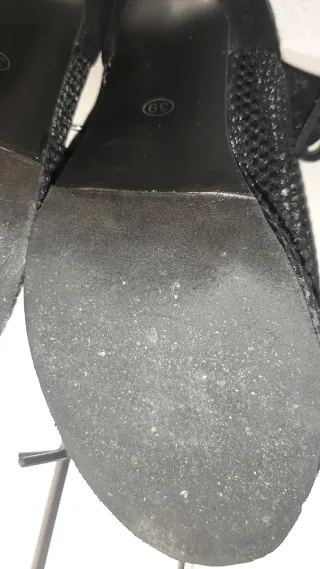 Botines de baile de malla negros, tacon 10cm