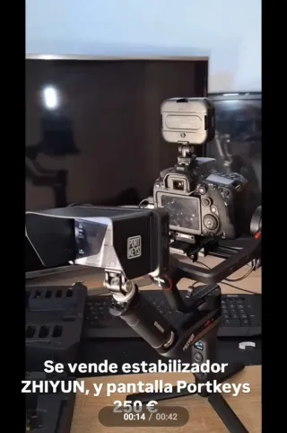 Estabilizador Zhiyun y Pantalla Portkeys