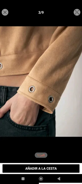 Chaqueta Maija vintage beige manga larga