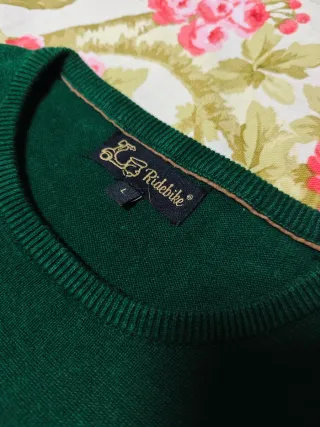 Jersey Ridebike L Verde con Dibujo Moto