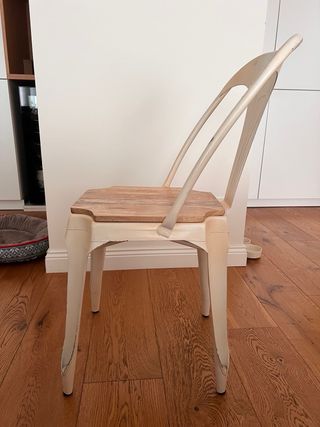 Silla Comedor/Habitación Beige y Madera