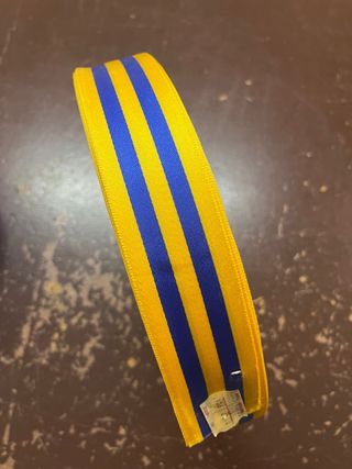 Cinta Rayas Azul Amarillo huevo 100m