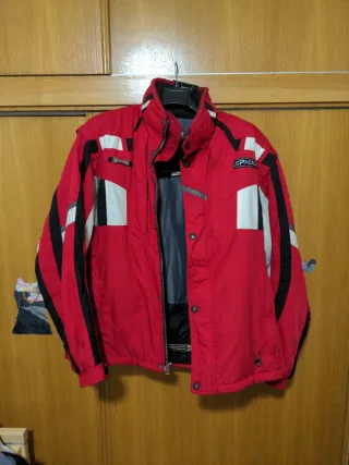 Chaqueta/ chaleco Spyder esquí roja y negra