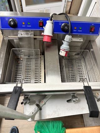 Freidora industrial doble