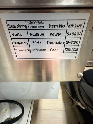 Freidora industrial doble