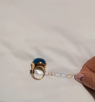 Anillo alta bisutería Piedra Azul