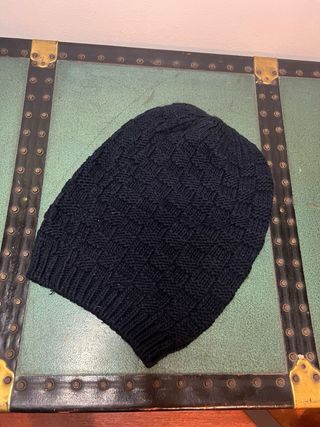 Berretto lana blu scuro