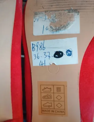 Zapatos tacón bajo ante rojo RIANDA 36