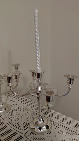 Coppia Candelabri 5 Bracci Made in England