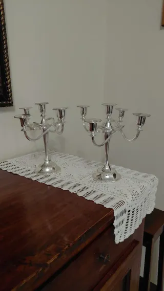 Coppia Candelabri 5 Bracci Made in England