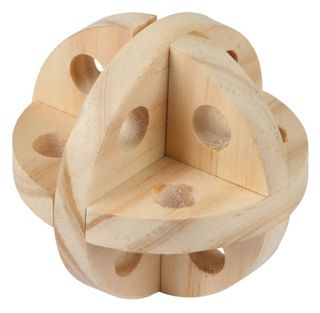 Juguete Roedores: Pelota de madera.