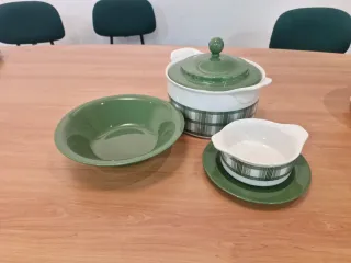 Vajilla 12 servicios verde