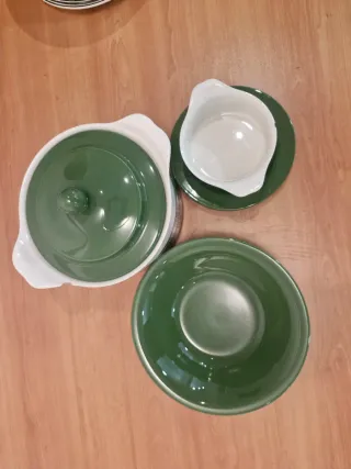 Vajilla 12 servicios verde