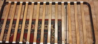 Cama nido blanca y somier de madera