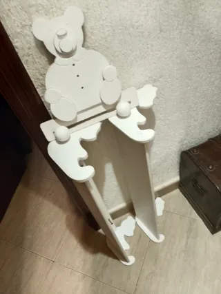 Estantería infantil oso madera blanca Son 2 + perc