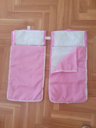 Literas para muñecas rosa y blanco