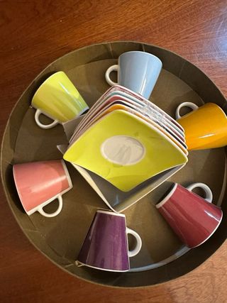 Set de 6 tazas y platillos de café