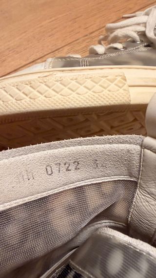 Zapatillas Dior altas de niña talla 34