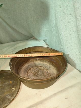 Cubremacetas latón antiguo