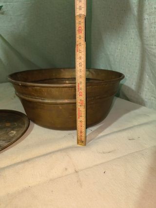 Cubremacetas latón antiguo